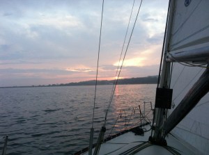 Sonnenuntergang vor Kloster, Hiddensee