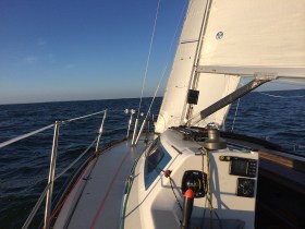 kurz nach dem Start im Bodden